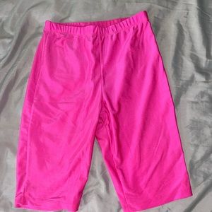 Hot pink biker shorts
